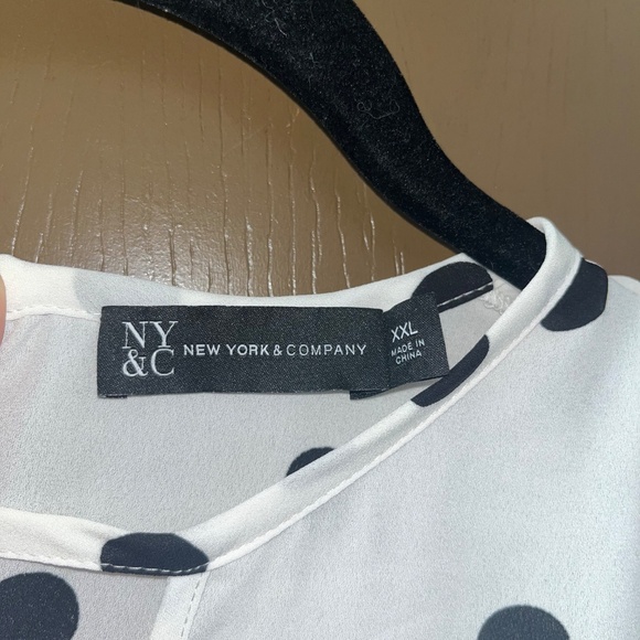 Size XXL Polka Dot 3/4 Sleeve Blouse Business Casual - Picture 3 of 3